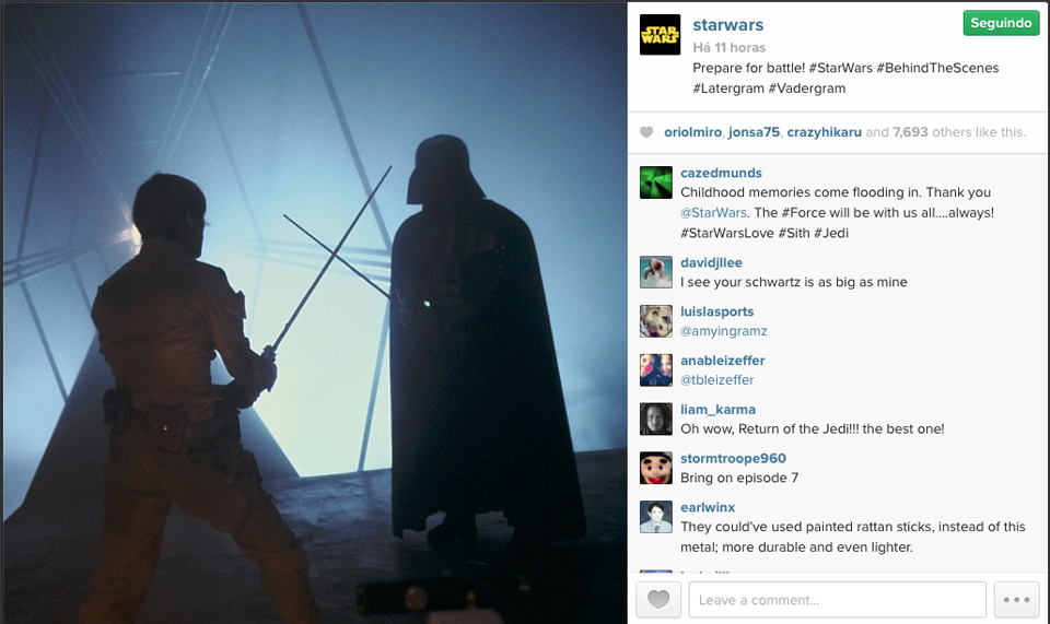 Star Wars lança perfil no Instagram - Edeal Comunicação Digital BH